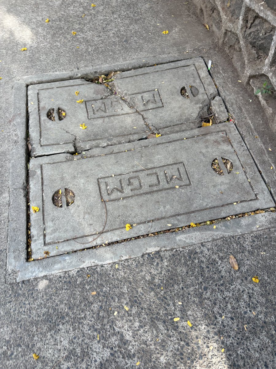 TrueBlueAqua's tweet photo. On the footpath right of St Antony’s school on St anthonys road  @mybmc @mybmcWardMW please repair before monsoon sets in. As there’s railing on footpath, no other place to walk freely. Pls replace urgently. https://t.co/PNCjtfp9PN
