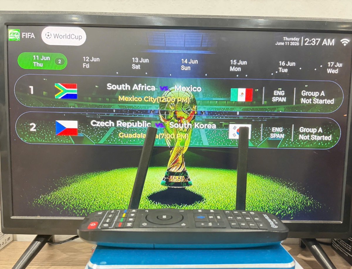 Tony_SuperBOX's tweet photo. ⚽️ WORLD CUP READY! 🌎🔥
Watch every match with SuperBOX 📺
✅ Live channels
✅ Sports coverage
🆕 World Cup app
💰 One-time payment
💬 DM now!
📲 WhatsApp: +852 9055 6005
Mail: sales15@mysuperboxtv.com
#Superbox #WorldCup #Football #FIFA #StreamingBox https://t.co/6JmCrmGmBi