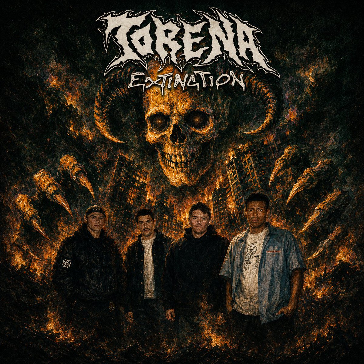 IDIOTEQ's tweet photo. Torena have released Extinction, a three-track EP out June 12 via DAZE. “Born In Pain,” “Extinction,” and “Nothing But Revenge” -  https://t.co/tcBMNLIALQ @DAZE_STYLE @Torenahc https://t.co/DnUfysjMki