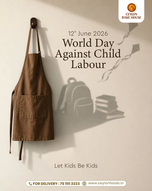 CeylonBakeHouse's tweet photo. A brighter future starts with giving every child the chance to learn, grow, and dream. On World Day Against Child Labour, we stand for childhood, education, and hope. 💙
.
.
#CeylonBakeHouse WorldDayAgainstChildLabour AgainstChildLabour StopChildLabour https://t.co/gV4IyFPUBV
