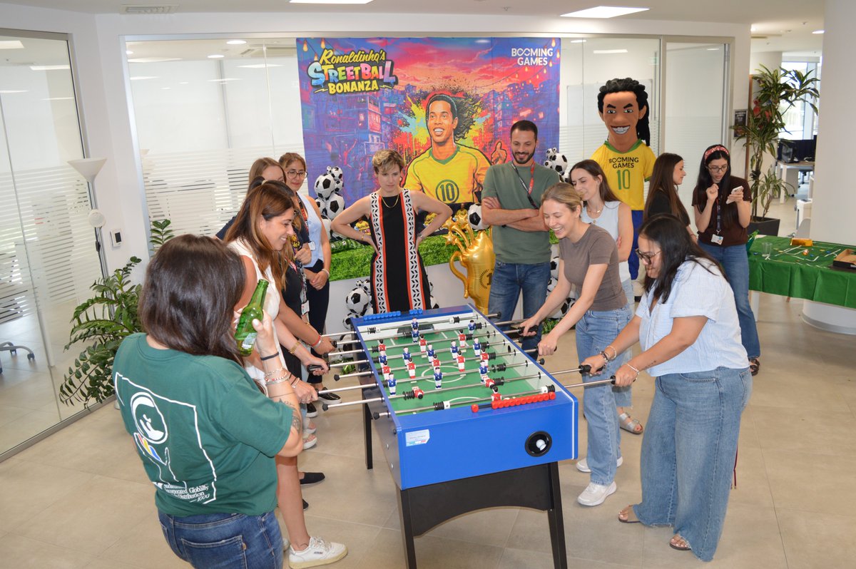 BoomingGames's tweet photo. Foosball, friendly competition, and plenty of team spirit ⚽🔥
We celebrated the launch of Ronaldinho's Street Ball Bonanza with an office tournament, great matches, and some well-deserved prizes. 🏆🎉

#BoomingGames #RonaldinhosStreetBallBonanza #GameRelease https://t.co/mT7D1vqYgj