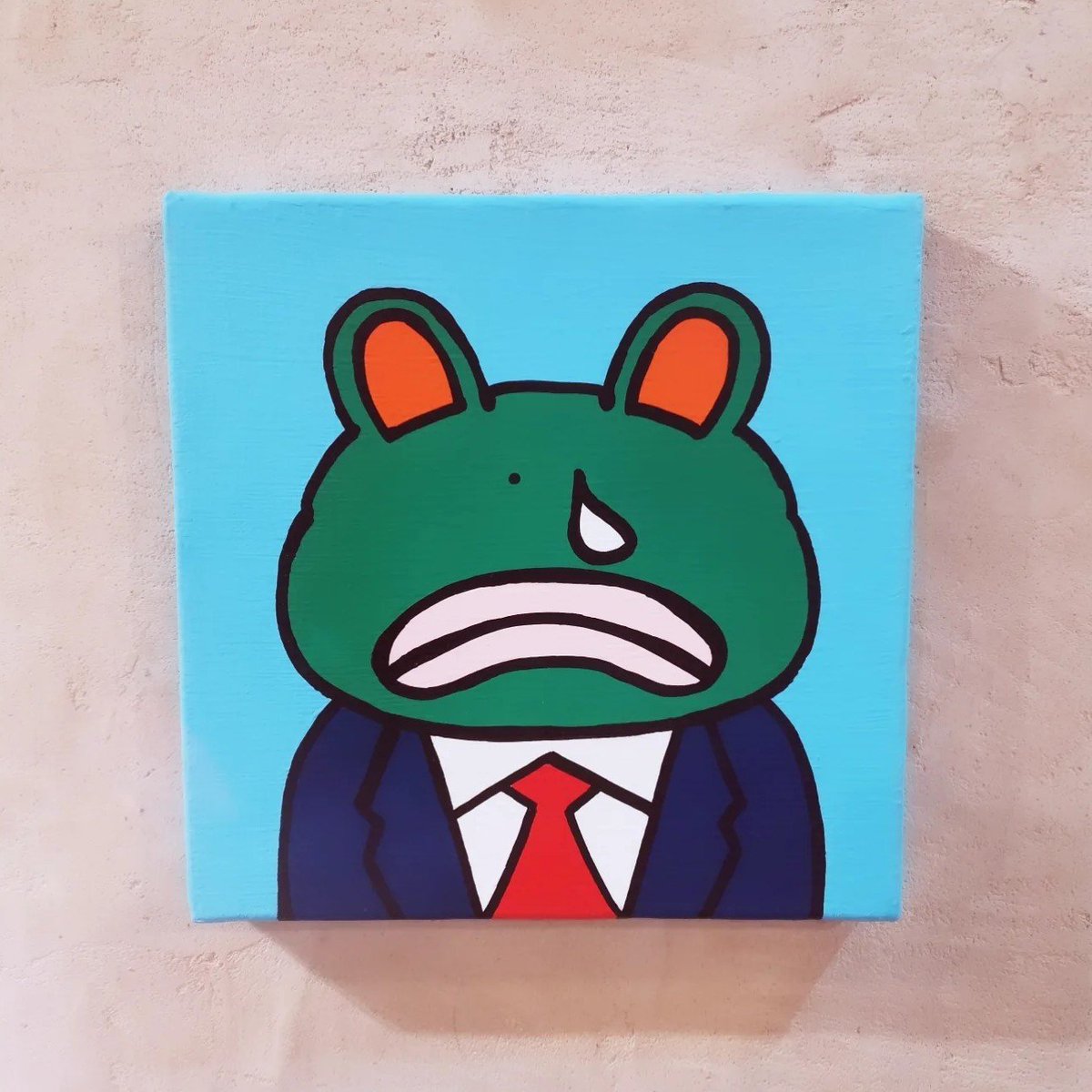 boji_gallery's tweet photo. 『かえる展 』

左
►KYOHEI KUDO 
@kudo_0419
【Get Baptized 2】
[10,000yen ]

右
►ケロちゃむ
@kerokero_cham
【レインボーゲロガエル】
[20,000yen 】

上記、値段表記のある作品は
オンラインショップまたはDM にて　
販売受付中です

https://t.co/vU0Lg8EuLr https://t.co/vSd2E0GjGs