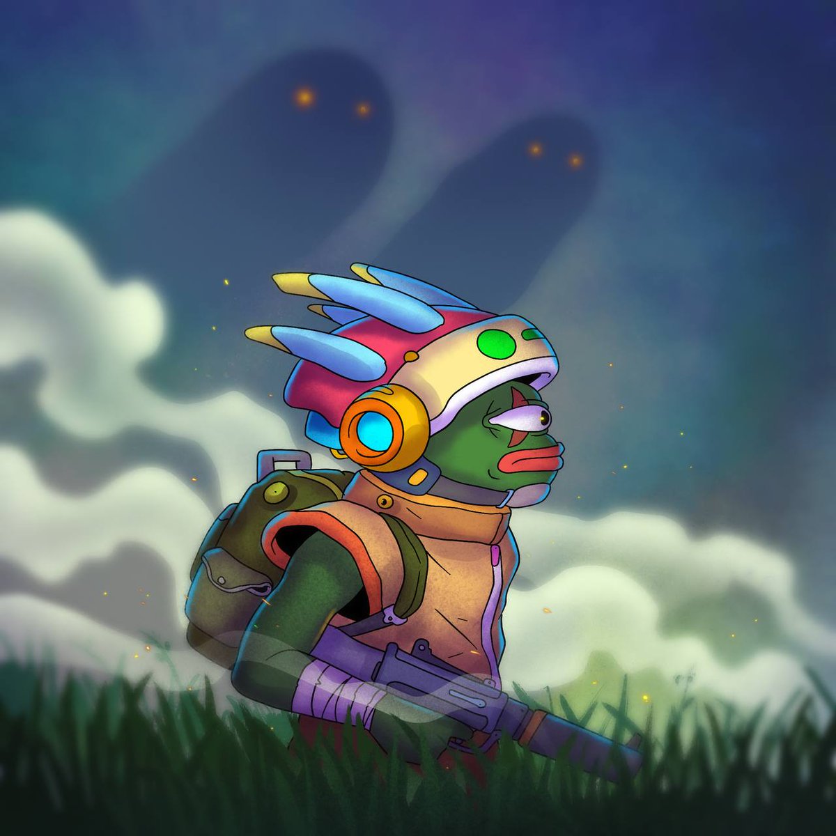 TrystanNFT's tweet photo. GM Explorers 🌄🌅

Our brave galactic frogs are ready to venture beyond the stars and discover new worlds.

But what awaits them on this mysterious planet? 🌎✨

Is the atmosphere breathable?

Are there dangerous alien entities lurking in the shadows? 👽

Or could this peaceful-looking world become their next home?

Before the expedition begins, you'll discover the incredible gear and accessories your @PepeExplorers  will acquire to become the greatest adventurers in the galaxy. ⚡

Only 10 hours until the reveal.⌛️
https://t.co/StFHleIIhC

We're going to spend the whole night checking out all the accessories and comparing every single Pepe.

An epic night is about to unfold across the galaxy. 🚀✨

Explore • Expand • Evolve 🐸🪐🌌🌕