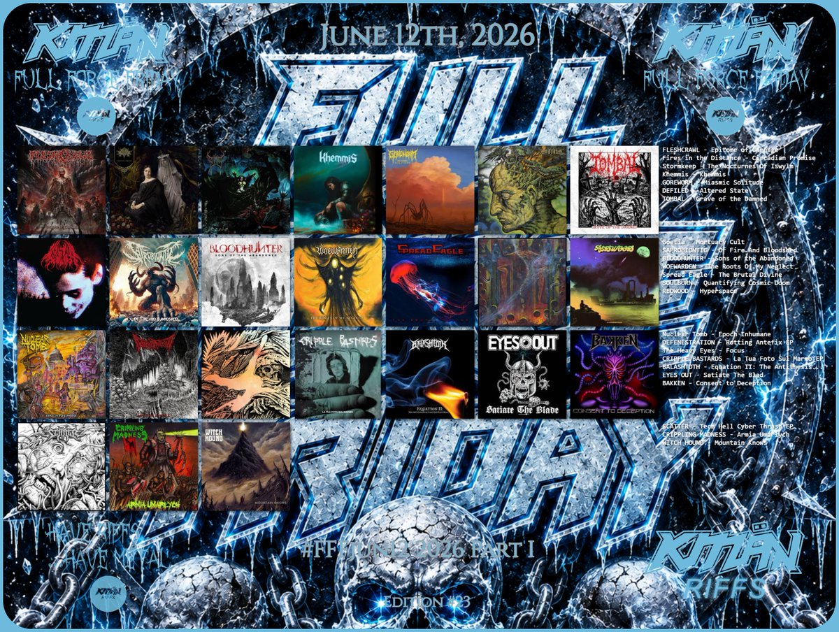 KMANRIFFSMetal's tweet photo. FULL FORCE FRIDAY:⚔️June 12th 2026⚛️⚔️

"I have got a secret, hidden behind my eyes, A violation tragedy of violence, hate and lies, Locked deep within...."⚛️

📢48 for the Walls of Deth!➡️ Rotten to the core....Have Riffs, Have Metal!⚛️

#FFFJun12 Comment and Repost!🤘👹🤘#KMäN https://t.co/FuyP9o9JBS