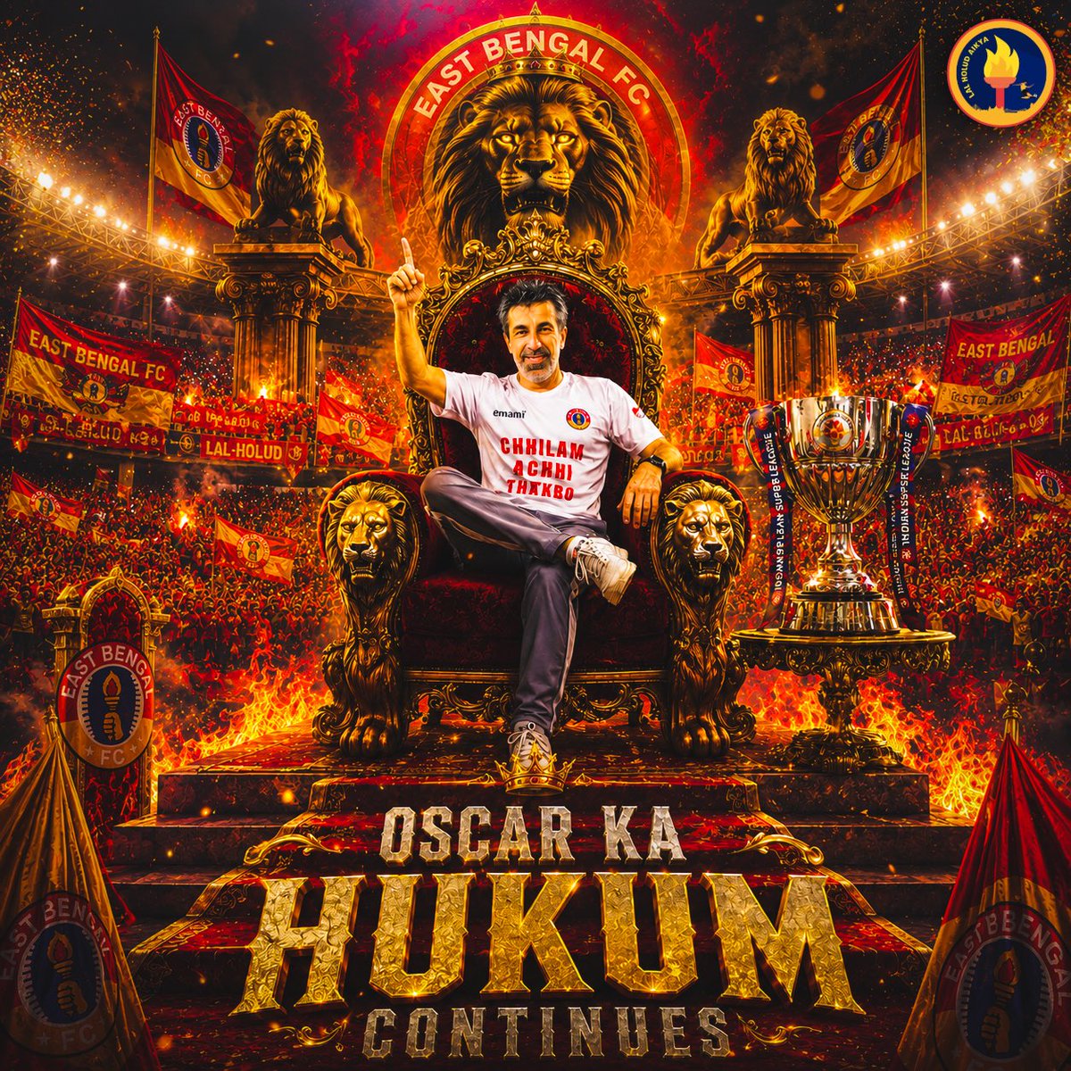 EB_LHA1920's tweet photo. 🚨 𝐔𝐏𝐃𝐀𝐓𝐄 🚨

Oscar Ka Hukum Continues…..

Oscar Bruzon is set to continue his journey with East Bengal FC, with discussions progressing positively over a contract renewal. The management remains keen on retaining the spanish tactician after his historic stint with the club, and all indications suggest an agreement is edging closer.

Both parties are understood to be aligned on the project moving forward, with only final formalities remaining before an official announcement.

#teamaikya #IndianFootball #EBFC #JoyEastBengal