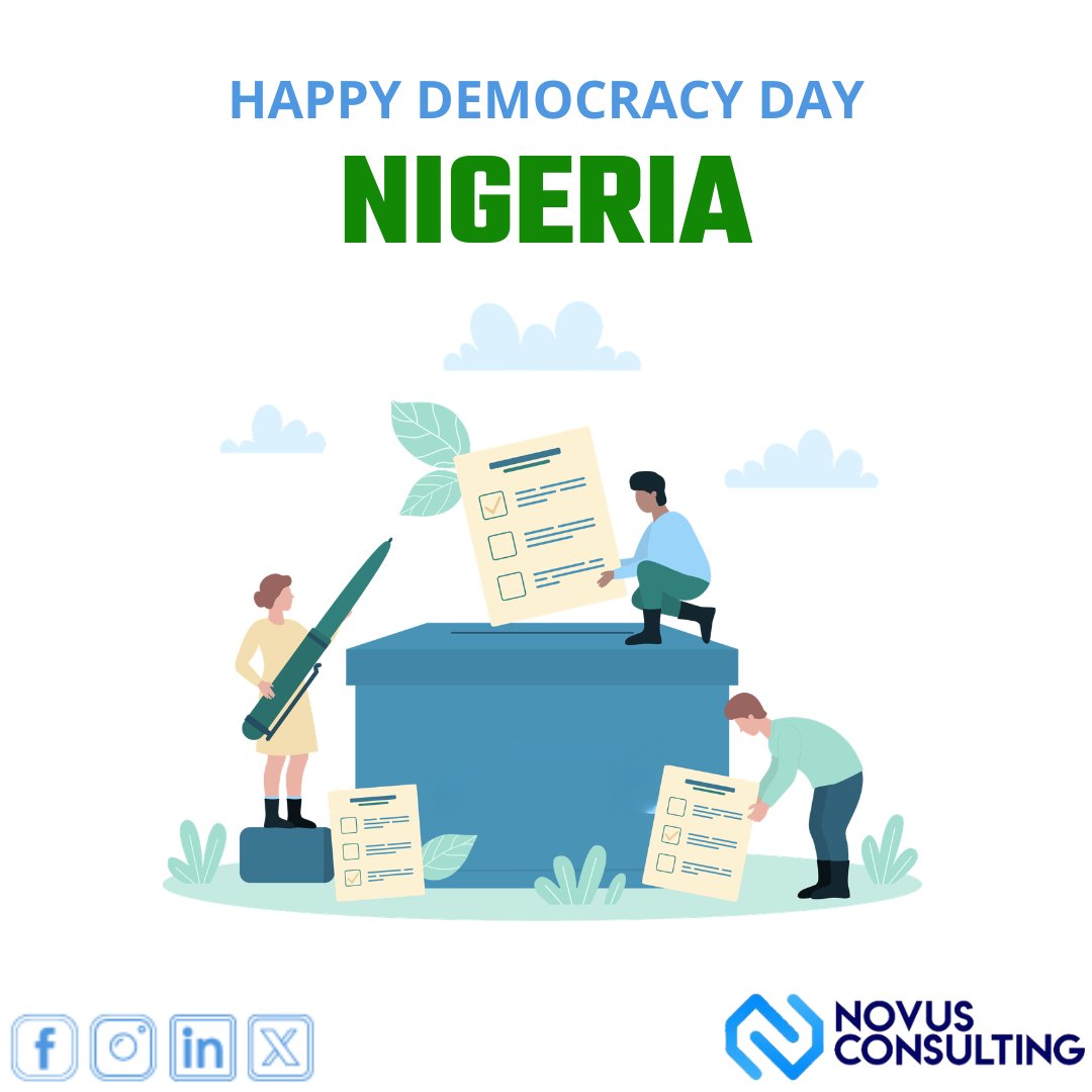 Novus_Consultin's tweet photo. Happy Democracy Day, Nigeria!

From all of us at Novus Consulting.

#june12
#nigeria
#democracyday
#novusconsulting https://t.co/BwCRBIqBQ7