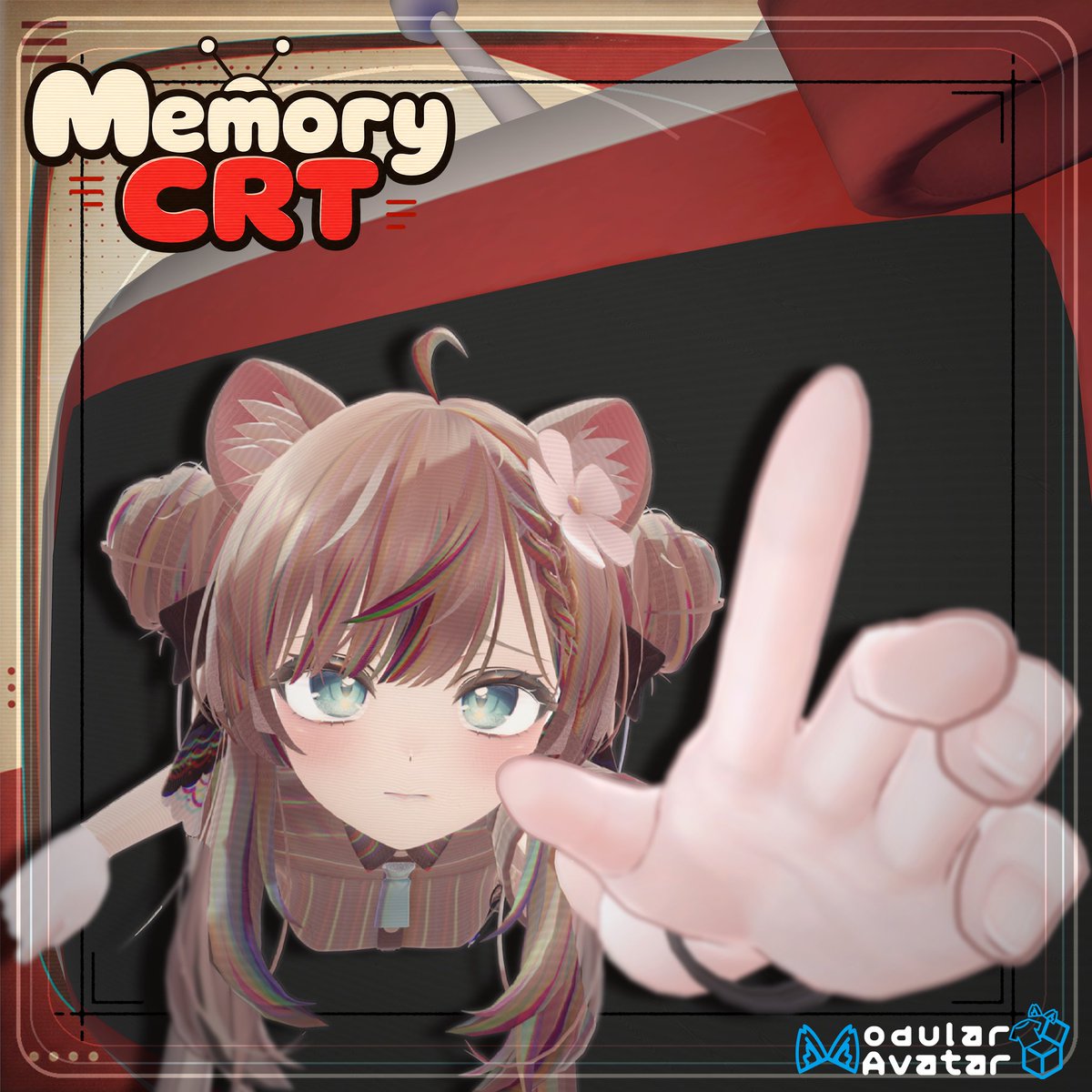 DRUM_OFF_'s tweet photo. 【新作発売＆プレゼント企画】
新作アイテム
Memory CRT 販売開始しました！
肩にのせられる、小さなCRTアクセサリー。
ふわふわ動く本体、ステータス画面、AFK表示に加えて
VHS Shader も同梱しています。

発売記念セール中
通常版：800円 ➡️600円
商用同梱ライセンス：3,000円 ➡️ 2,500円

🎁抽選で3名様に通常版をプレゼント！
さらに、
スキ or フォロワー100増加毎に+1名
最大10名様まで増加します。

▼応募方法
@DRUM_OFF_ をフォロー＆このポストをRP

▼確率アップ
リプライで「好きなアバター」を教えてください！

〆 6/16 23:59まで
商品URLはツリーに記載しています。

#DRUM_OFF_ #VRChat