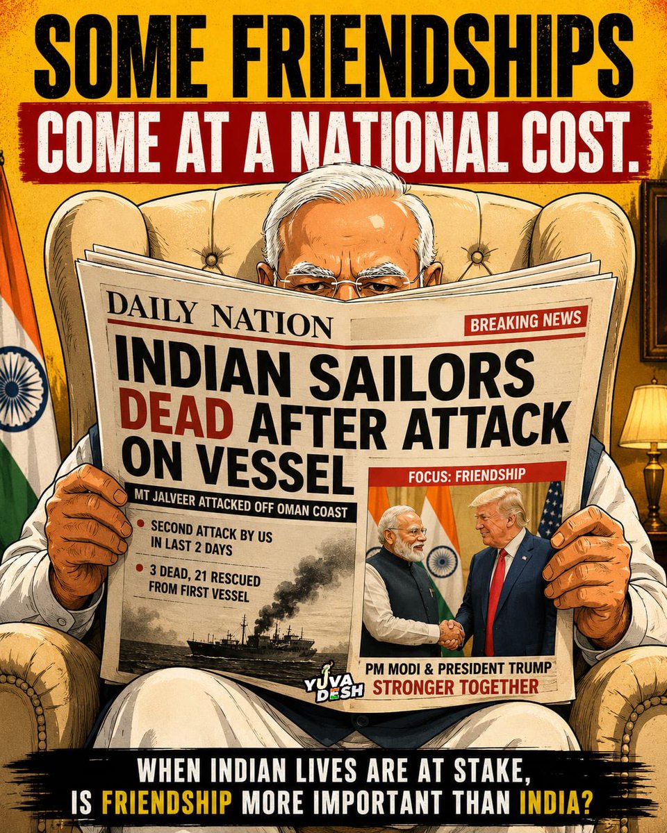IYC's tweet photo. Compromised leadership has a cost, and Indians are paying it. https://t.co/SwC7fJw78E