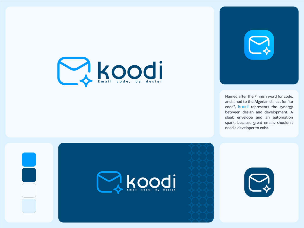azzedine_gm's tweet photo. Named after the Finnish word for code, and a nod to the Algerian dialect for "to code", koodi represents the synergy between design and development.
A sleek envelope and an automation spark, because great emails shouldn't need a developer to exist.
#figma #emaildesign #html https://t.co/w3F2tpJeQM