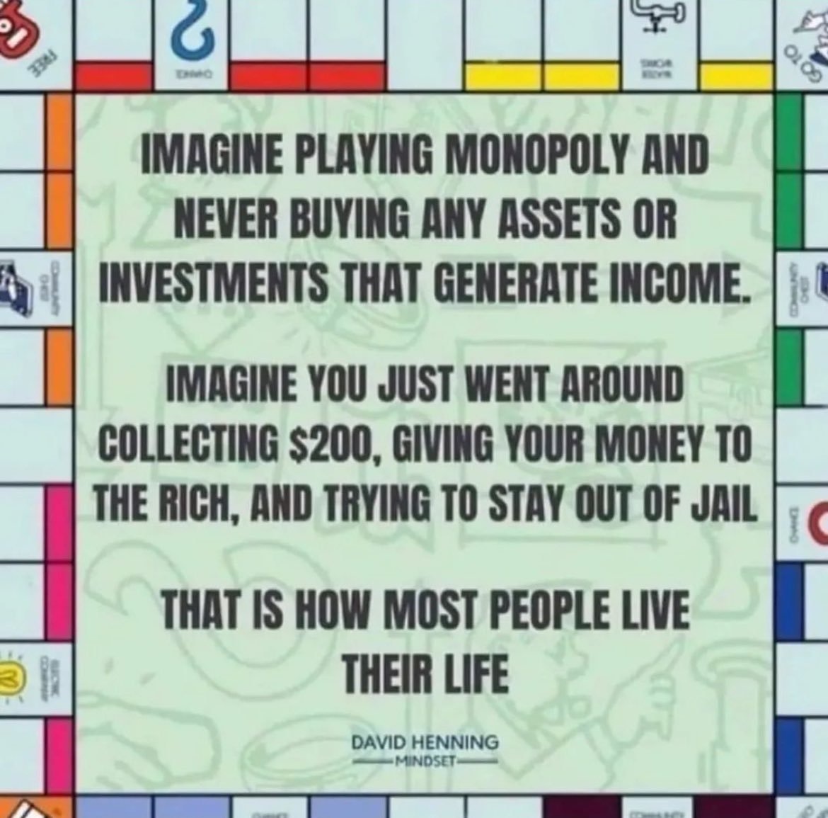 ASESOREFA's tweet photo. 🚨 La mayoría de la gente juega al Monopoly de la vida… pero nunca compra propiedades ni activos que generen ingresos.

Solo pasa por la casilla de salida, cobra 200 euros, paga al banco (o al rico de turno) y reza por no caer en la cárcel. https://t.co/53gn10MSLd