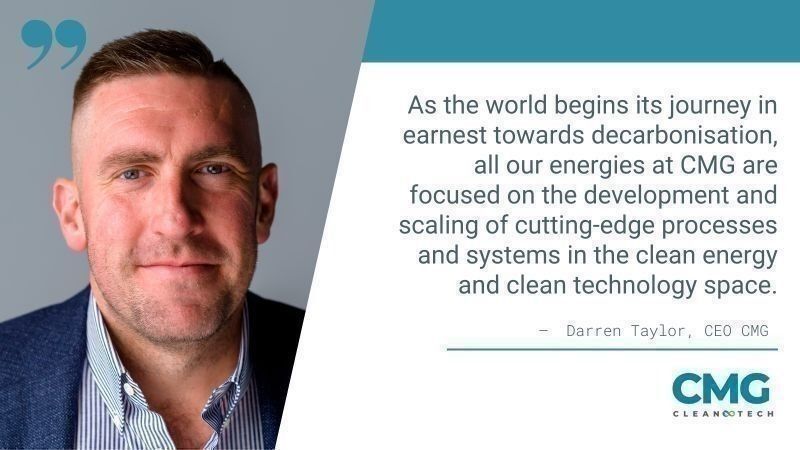 CMGCleanTech's tweet photo. Under the leadership of our CEO Darren Taylor, CMG continues to drive measurable decarbonization progress through the development and scaling of advanced processes and systems in #CleanEnergy and clean technology. Explore our commitment: https://t.co/irOiXqwJ9I #Innovation https://t.co/9e4uGqCICj