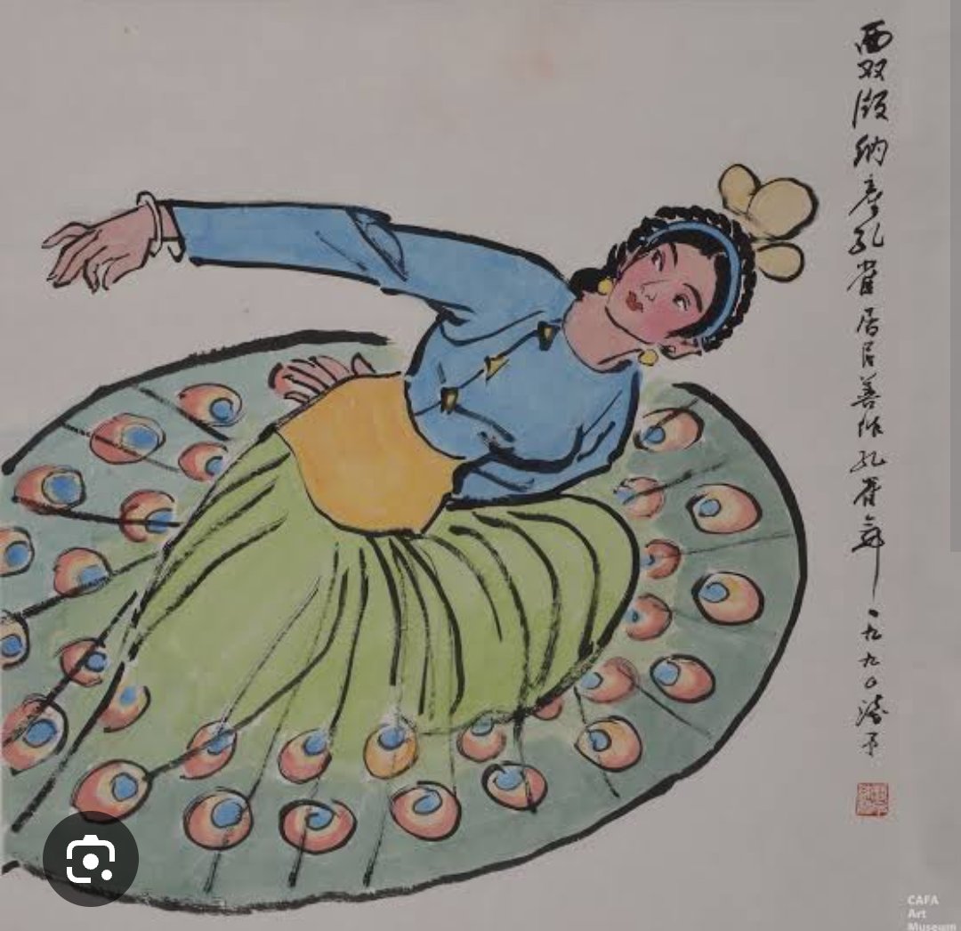 Chirppp2's tweet photo. @GP7hNdHuoOiceGJ “创作世界各国服装画作”说法有误，更正：叶浅予先生发起过多次踏足中国全国的艺术行路团，并就旅行途中的风土人情进行艺术创作，原图人物为中国境内延边朝鲜族，你举出的图一孔雀舞是西双版纳傣族人物（下图题西双版纳）非其他国家。此外他曾在1943年访印后举办旅印画展，包括你举出的图二印度服饰。 https://t.co/lmZtrUJtDd