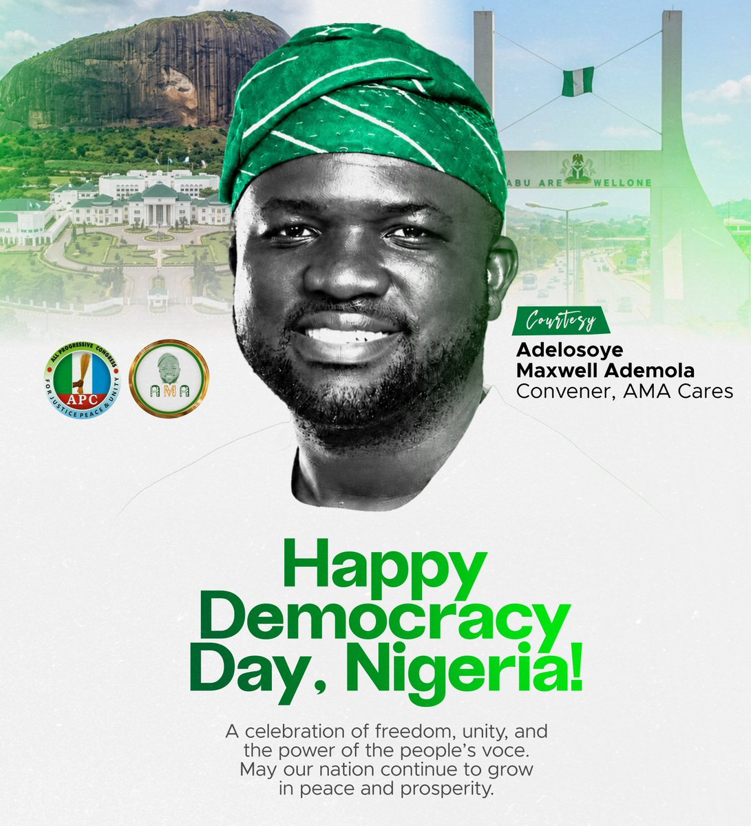maxilopez247's tweet photo. Happy Democracy day Nigeria! https://t.co/sDHkAkA7qe