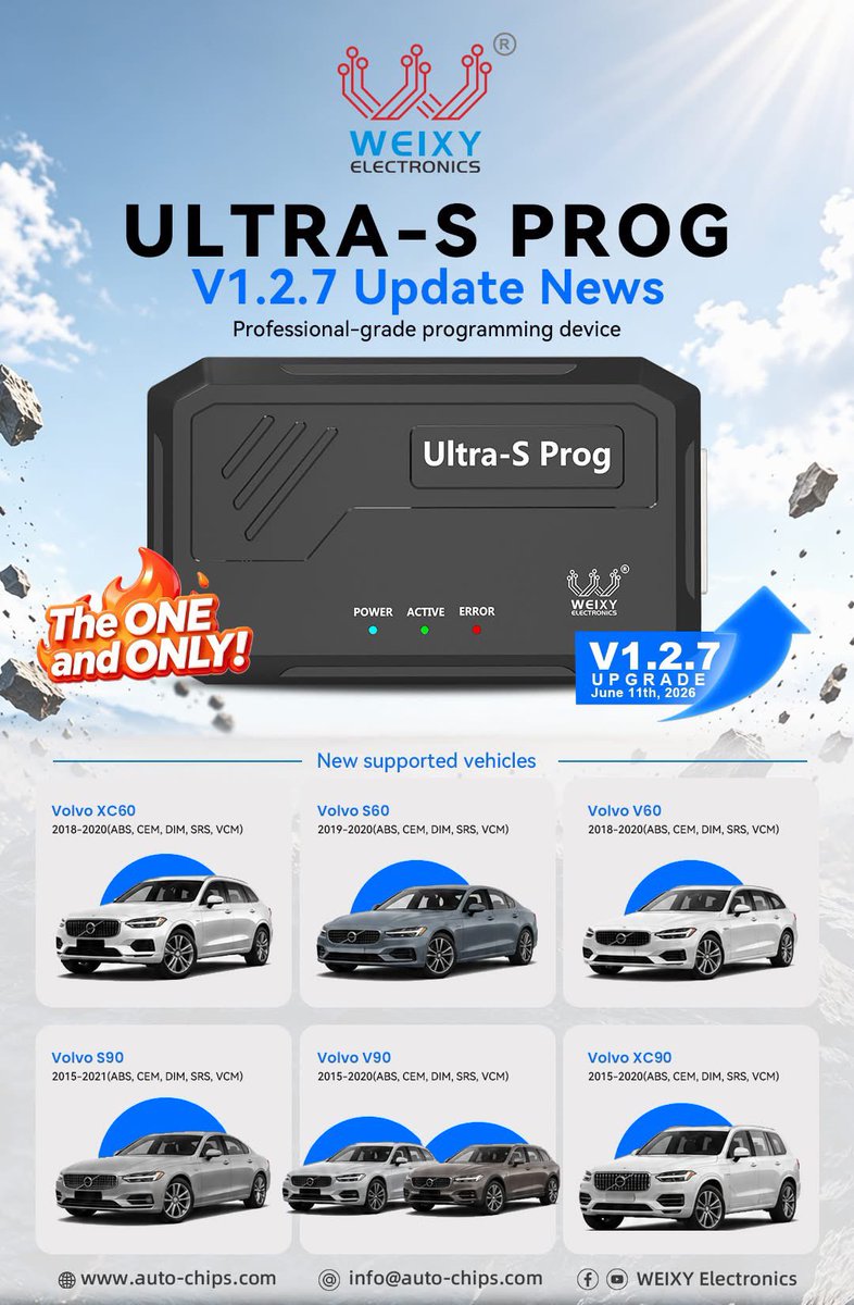 WEIXYelectronic's tweet photo. We have great news for everyone, Ultra-S Prog V1.2.7 is online NOW
Please check the following text or pictures for details! https://t.co/uyrU1IpQrk