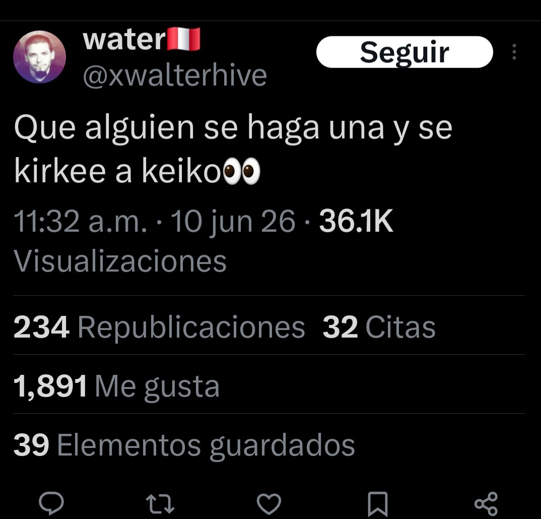 Montecristo17xy's tweet photo. Dejamos constancia de que esta persona, ha llamado al asesinato de Keiko, pedimos a las autoridades tomar cartas en el asunto @PoliciaPeru @FiscaliaPeru 
#PorLaPazSomosMásPerú https://t.co/jYz5Yc8Q7F