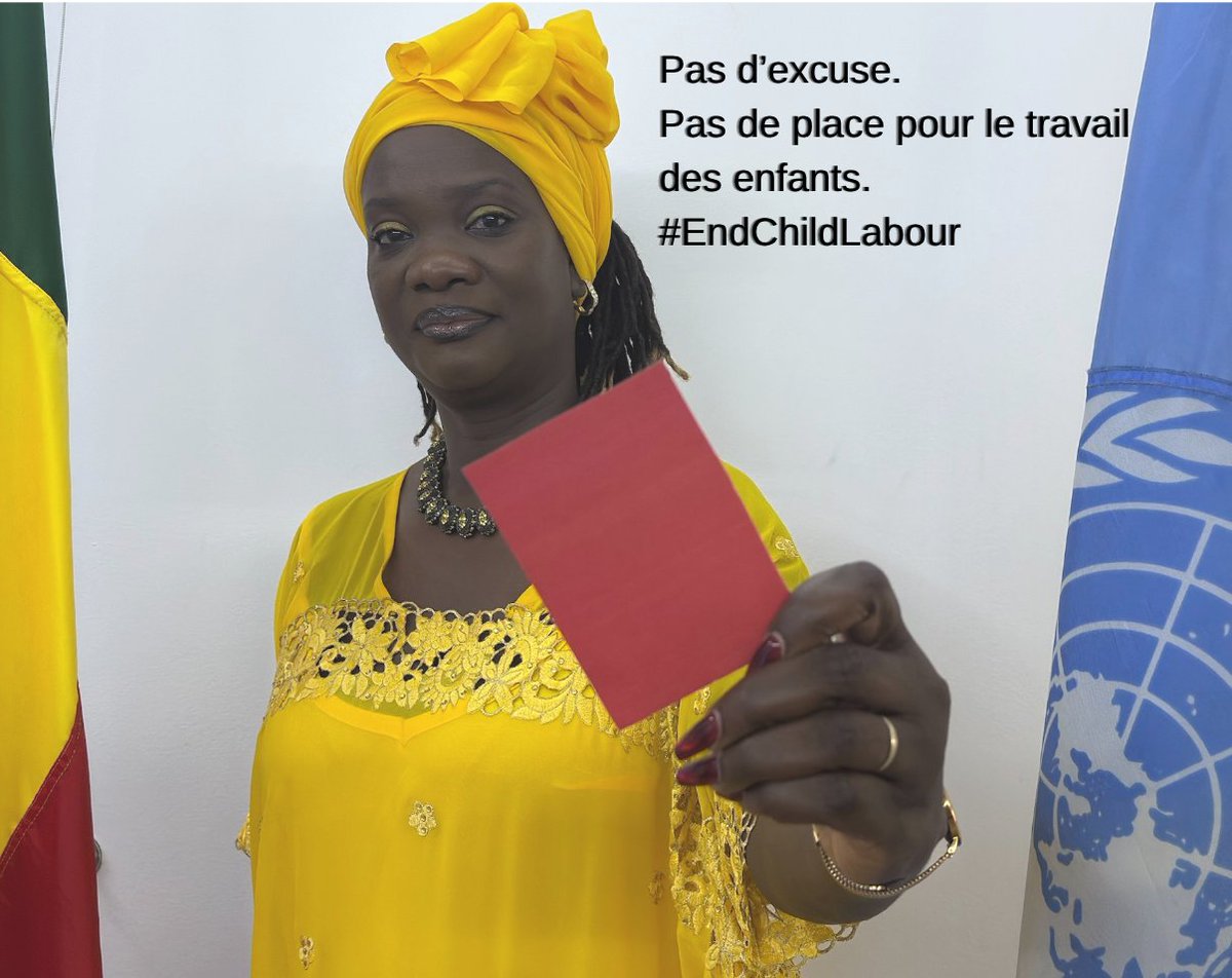 UNBenin's tweet photo. 🚫Carton rouge contre le travail des enfants !
Chaque enfant mérite d’apprendre, de jouer et d’être protégé, pas de travailler. Pas d’excuse. Pas de compromis.
En cette Journée mondiale contre le travail des enfants, sortons le carton rouge !
#EndChildLabour #CartonRouge
@OITinfo https://t.co/lY3QHTyNf2