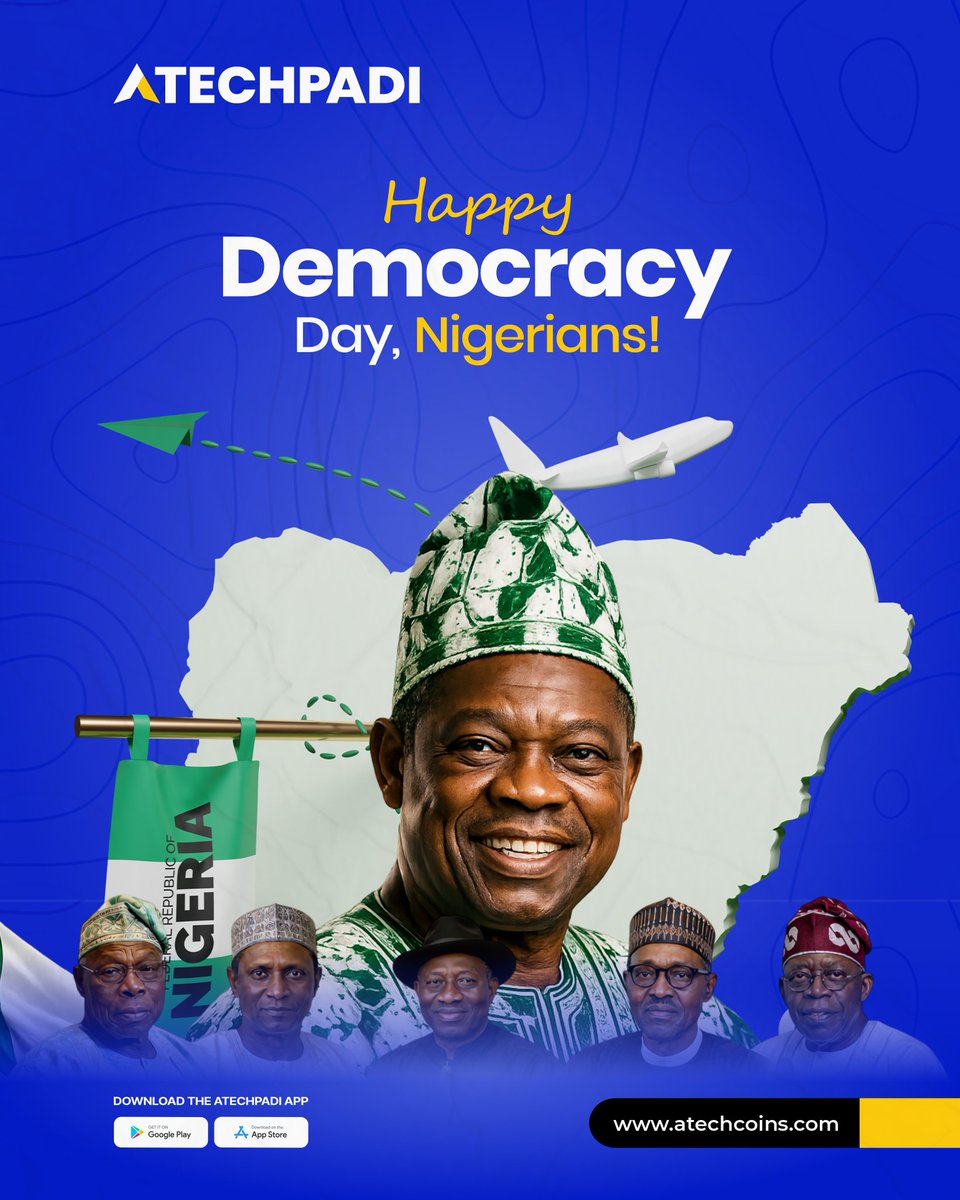 atechcoins's tweet photo. Happy Democracy Day, my beloved Nigerians! 🇳🇬💚 Today we celebrate the power of our voice, the strength of our unity, and the beautiful dream of a greater Nigeria. We rise together with hope in our hearts. May this democracy keep lifting us higher.  Proudly Nigerian, always. ❤️
 #DemocracyDay2026 #HappyDemocracyDay #OneNigeria #Atechpadi