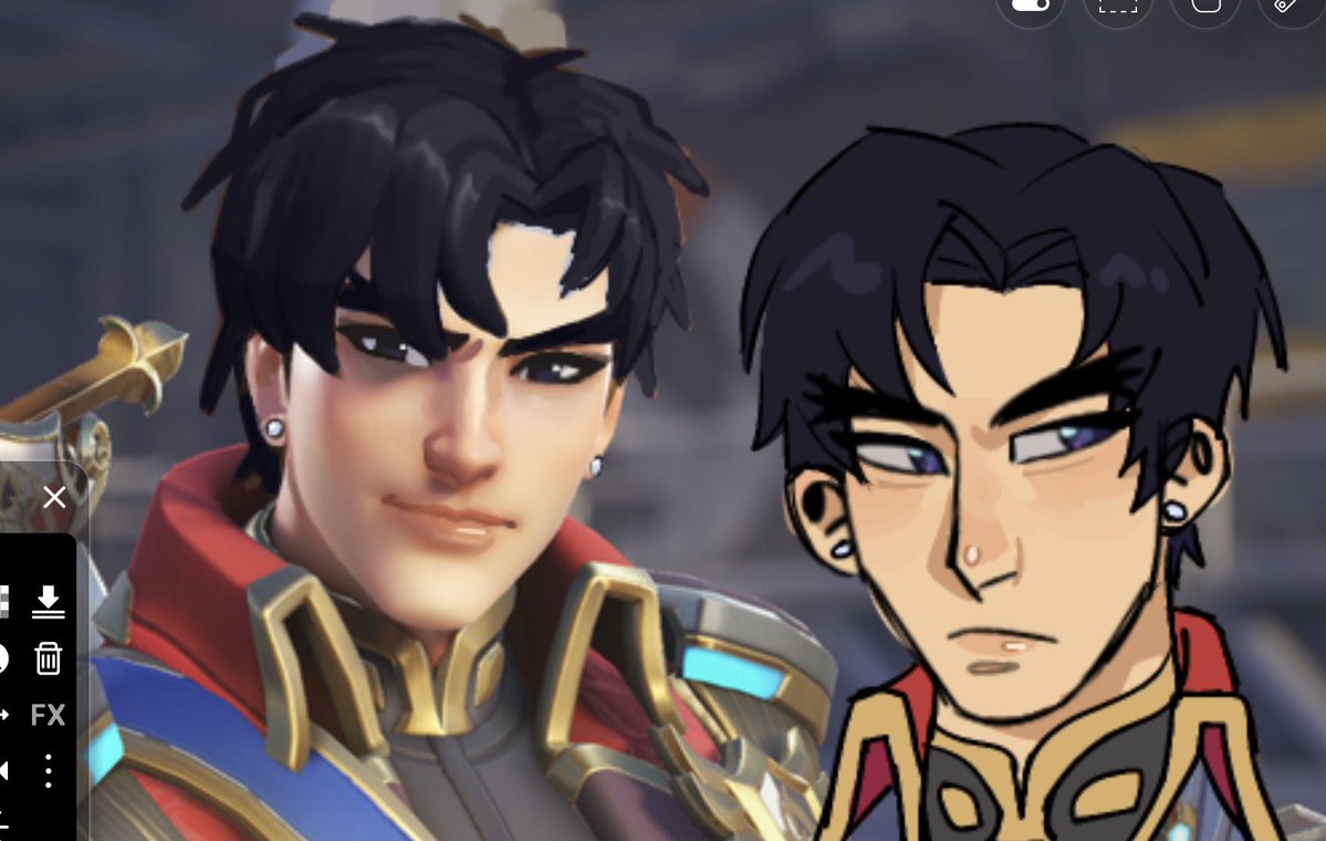 dayaoiman's tweet photo. i doodled my version of prince genji and then i decided to just edit the skin to my doodle . shitty edit but i think he looks cute.. https://t.co/XXsVDuteWg