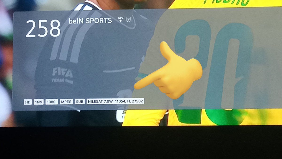 abo_heaba300's tweet photo. 🛑معلومه 👇
قناة bein sport المجانيه اللي بتذيع ماتشات كاس العالم على النايل سات بتنزل على كل جهاز ريسيفر بتردد مختلف علشان كده لازم كل جهاز يعمل "بحث" او إعادة تنزيل لقنوات النايل سات 
مثال للتوضيح 👇
✅على التليفزيون Samsung نازله بتردد 12188 "افقي" معدل ترميز 27500
✅ على التليفزيون ال LG نازله بتردد 11054 "افقي" معدل الترميز 27502
👈جمعه مباركه عليكم وعلينا جميعا 
و انبسطوا و شجعوا منتخب مصر 
#ادعم_منتخب_مصر