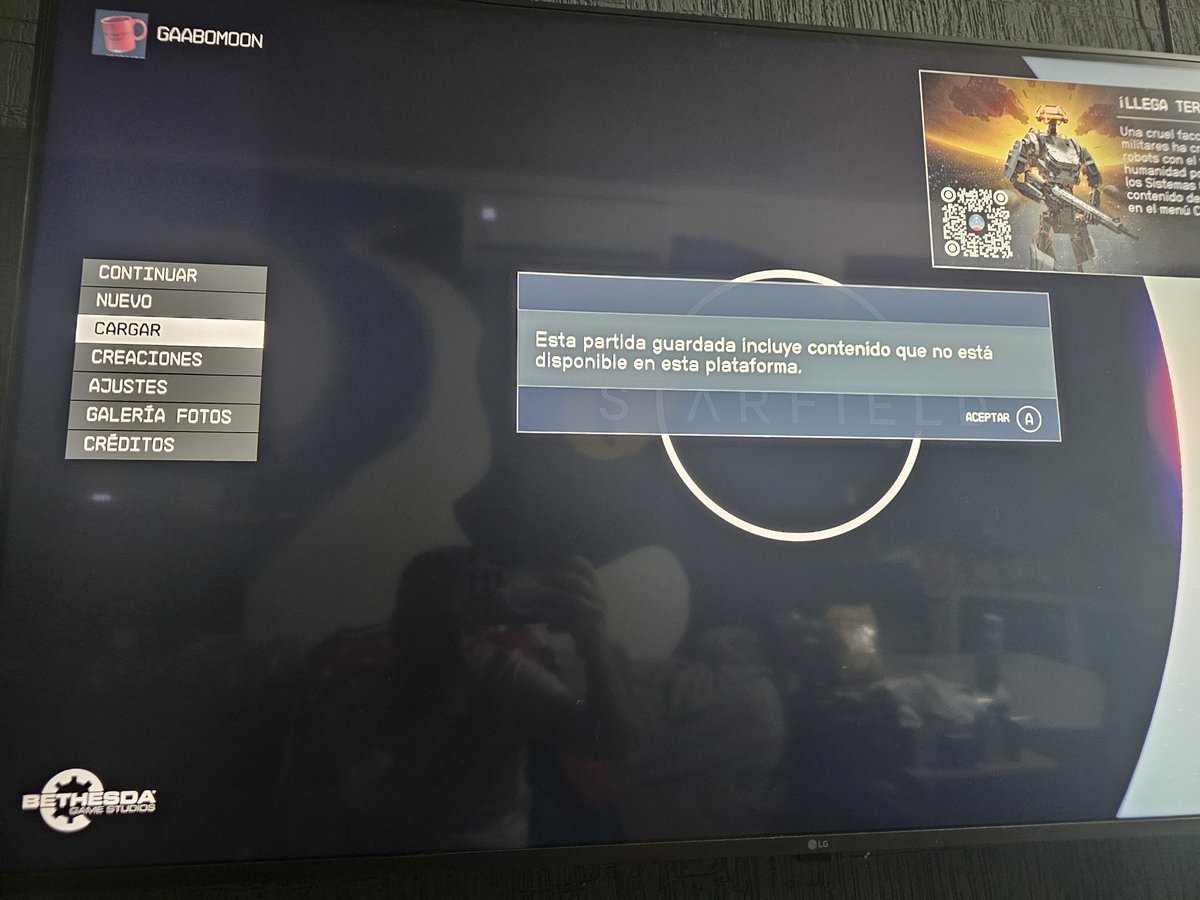 Ghaabo's tweet photo. @BethesdaStudios Really? A full day trying to play and nothing? I'm so angry because posible i'm lost again my games... A lot of hours in my ships... Hell! 😤 So much deception right now https://t.co/CzqhQX2myG