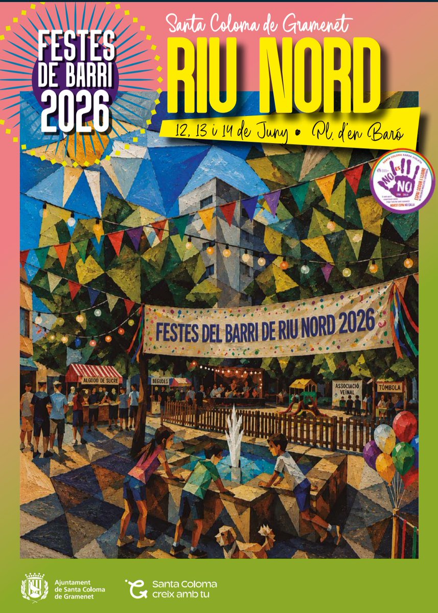 CsSantaColoma's tweet photo. Desde Ciudadanos queremos felicitar a Riu Nord por sus fiestas de barrio que celebran este fin de semana https://t.co/3rFQF2rRmX
