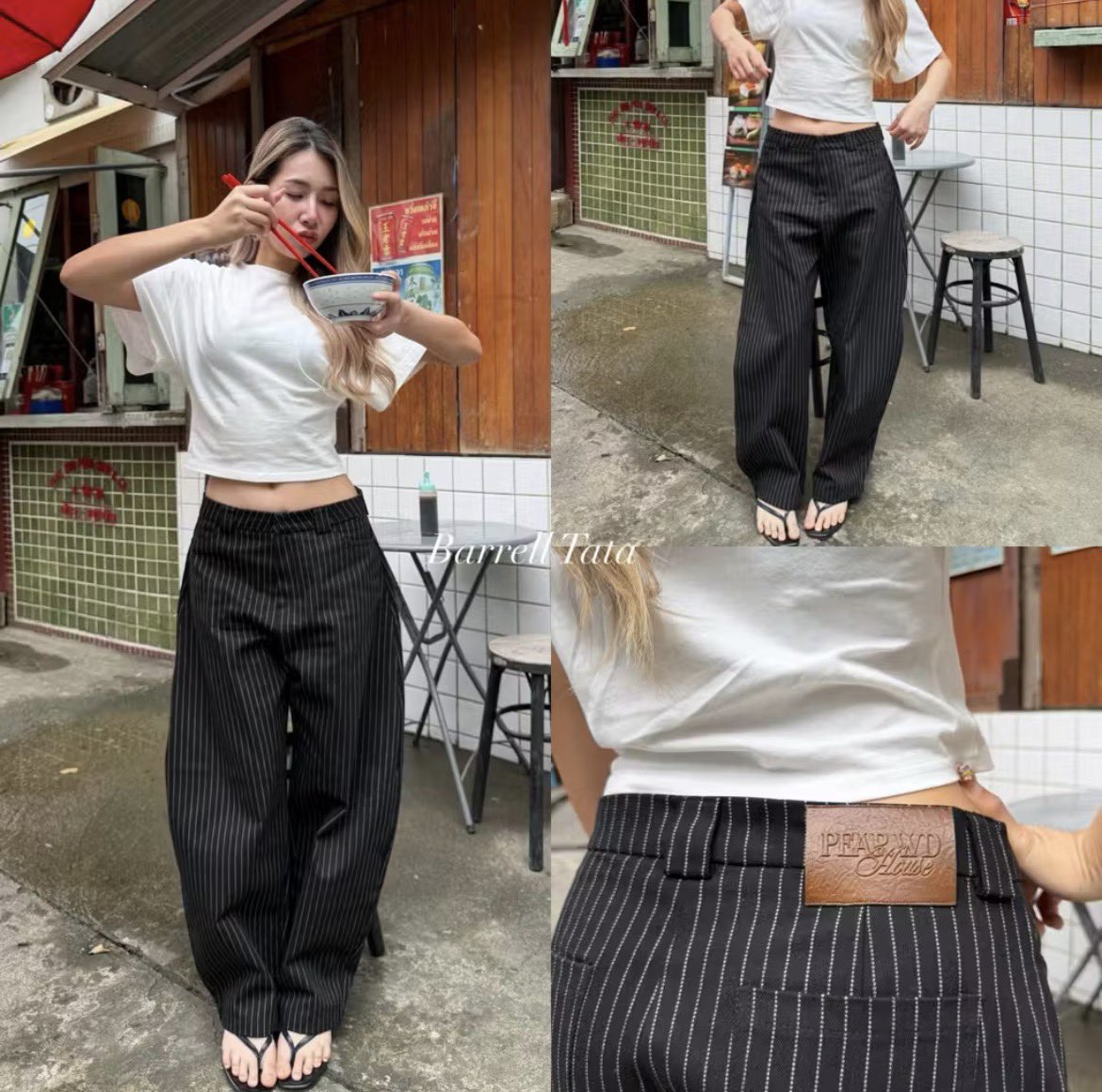 MjPnsp's tweet photo. PEAP WD กางเกงขายาวทรงบาเรล ขาโค้ง ลายริ้วสีดำสุดฮิต 🖤
size -> S (เอว 26-27 สะโพกหน้าผ้า 42 สะโพกแนะนำ 37 ยาว 38 )
100 from 454 *ตำหนิ มีสีซีดตกเล็กน้อยตรงปลายๆขา ขอคนไม่ซีเรียสงับ https://t.co/67VI4rQdwl