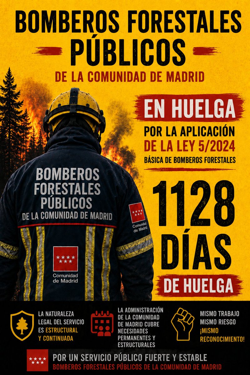 Emergenchannel's tweet photo. @EmpleoCMadrid @ComunidadMadrid @wearetrivu ¿¿Que seguridad jurídica ??
Si no trasponéis la LEY de BOMBEROS FORESTALES ??  
Si contratáis a bomberos forestales como MANTENEDORES DE EDIFICIOS para no pagar . 
SOLO FUNCIONÁIS CON DENUNCIAS Y QUERELLAS . 

Bloqueáis la negociación , entonces huelga , denuncias y querellas https://t.co/UCMwf9oK9A