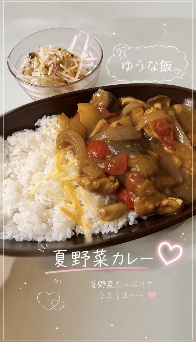 HKT_therapi's tweet photo. 夏野菜カレーだいすき💚🍅🧅🍆🍄‍🟫🍛🥄 https://t.co/WNfMhxZTP3