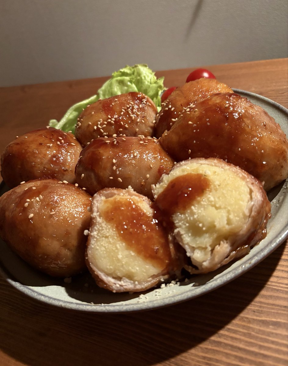 muguycha's tweet photo. 肉巻きポテト✌️ https://t.co/ThYWyFWNIu