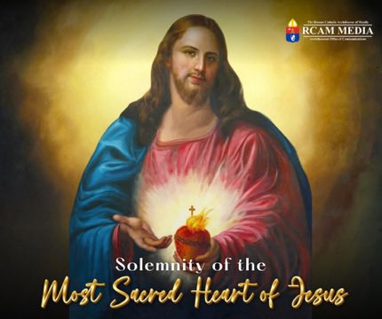rcamaoc's tweet photo. SOLEMNITY OF THE MOST SACRED HEART OF JESUS ❤️‍🔥

Today, we honor the Most Sacred Heart of Jesus — the perfect symbol of His infinite love, mercy, and compassion for all humanity.

#SacredHeartOfJesus
#RCAMMedia #TeamAOC
#ArchdioceseofManila
#wearemanila https://t.co/MkuY5Sg24d