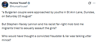 BasilTheGreat's tweet photo. Humza Yousaf, was also quick to call the little girls LIARS.

He of course is one of the most anti-white racist men in Britain today

You have to ask yourself why all these people get away with hating white people so much? https://t.co/wrtDHPiCjZ
