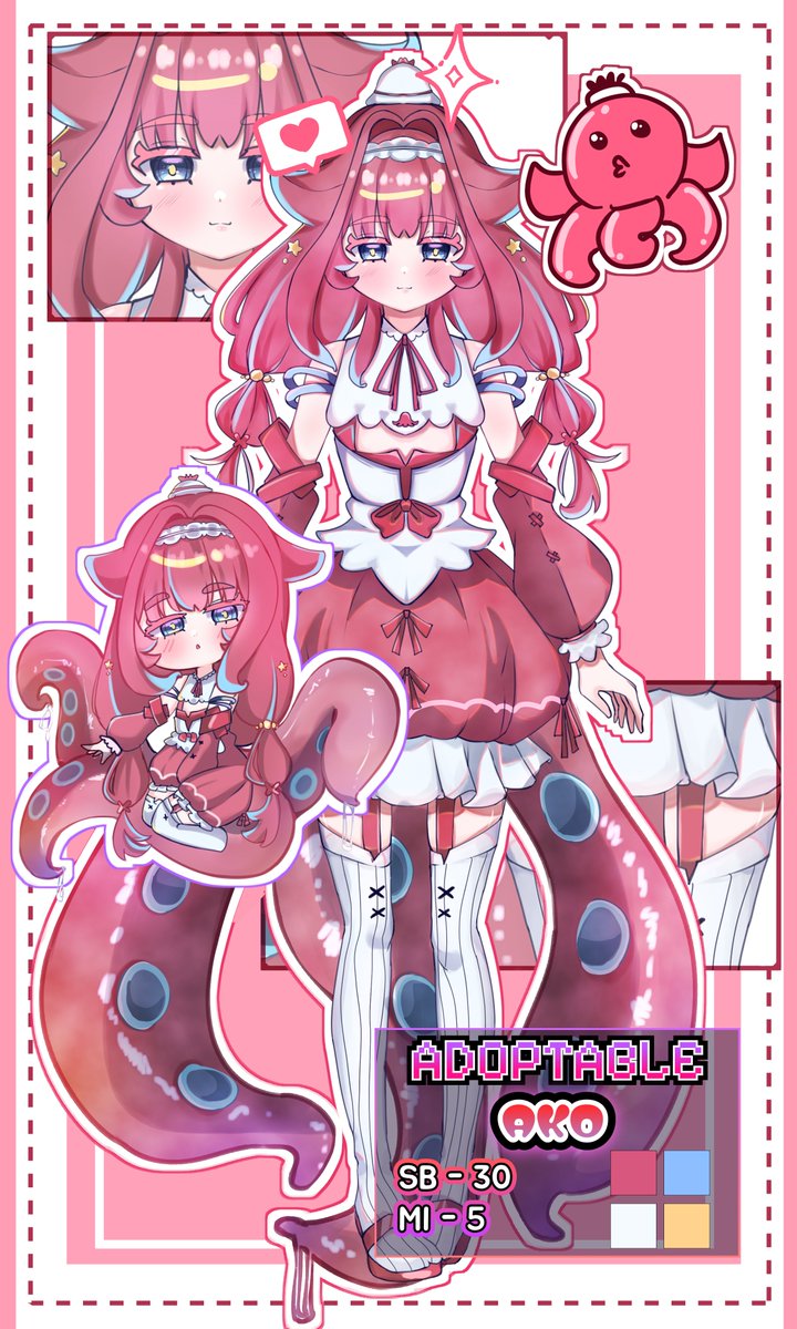 empremchan's tweet photo. [OPEN] Adoptable-Ako (Tako+Aka)  Starting Bid: 30 USD
#adoptable #empremchan https://t.co/j8GIyN1nm6