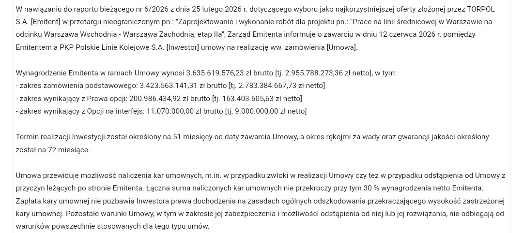LSzaradowsky's tweet photo. #TORPOL #TOR

Zawarcie umowy na roboty budowlane z PKP Polskie Linie Kolejowe S.A.

https://t.co/DgYubkvDxQ https://t.co/gkIJTLODRn
