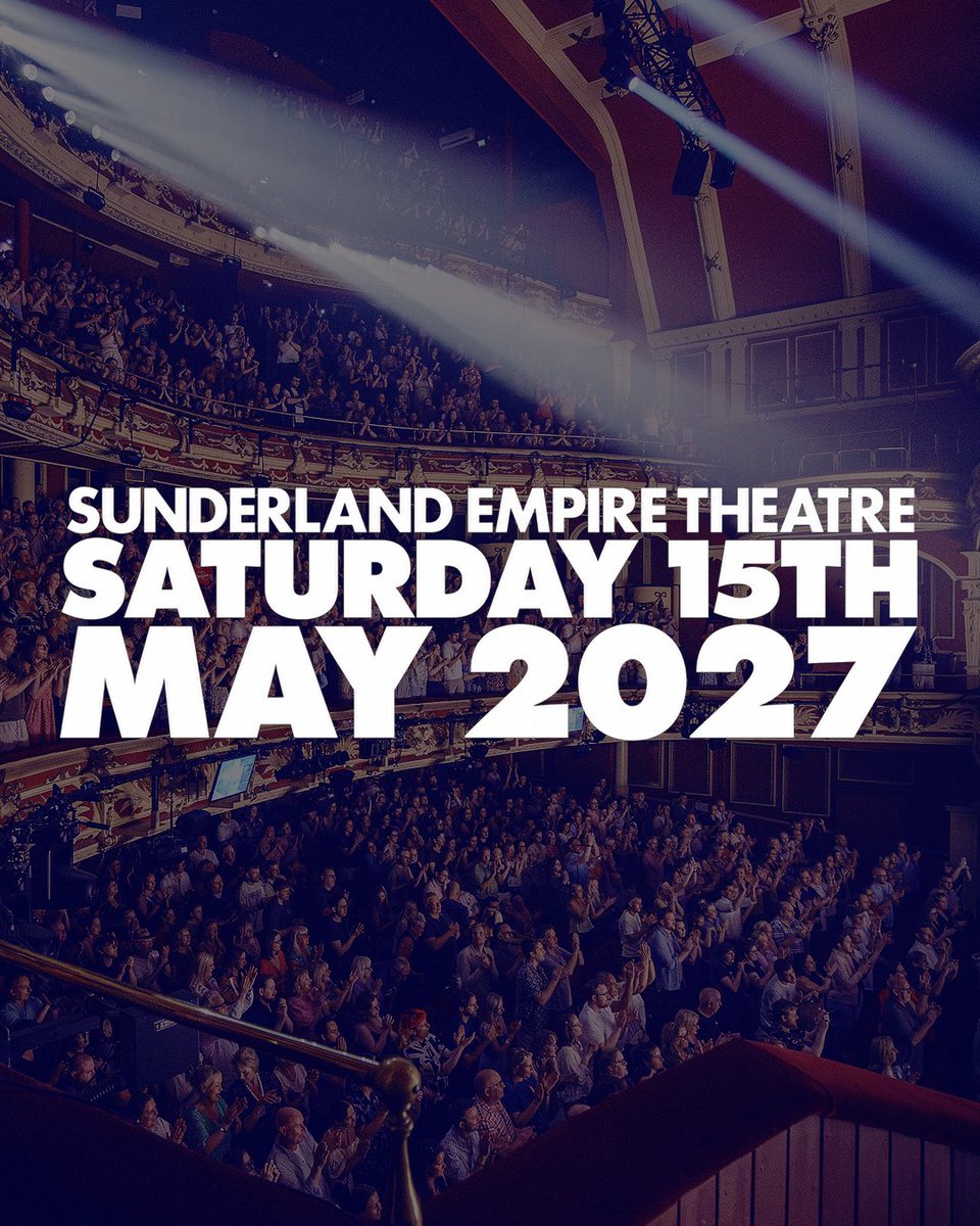 davidjasontour's tweet photo. 🚨 NEW VENUE ANNOUNCEMENT! 🚨

#AnEveningWithSirDavidJason is heading to the @SundEmpire on Saturday 15th May, 2027!

🎟 Tickets on sale now via the link in bio.

#DavidJason #UKTour #OnlyFoolsAndHorses #SunderlandEmpire https://t.co/lFeO1kOccC
