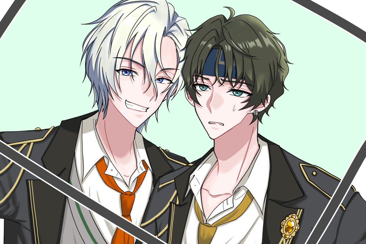 s_kisaragi_r's tweet photo. #腐でぃば　翔蓮

友達が🛟が🏍️のバンダナつけてるの見たい！描いて！と言ってくれたので、せっかくだから全部交換させた🙌
寮服もそのうち描きたい…… https://t.co/HBdiUPWHWR