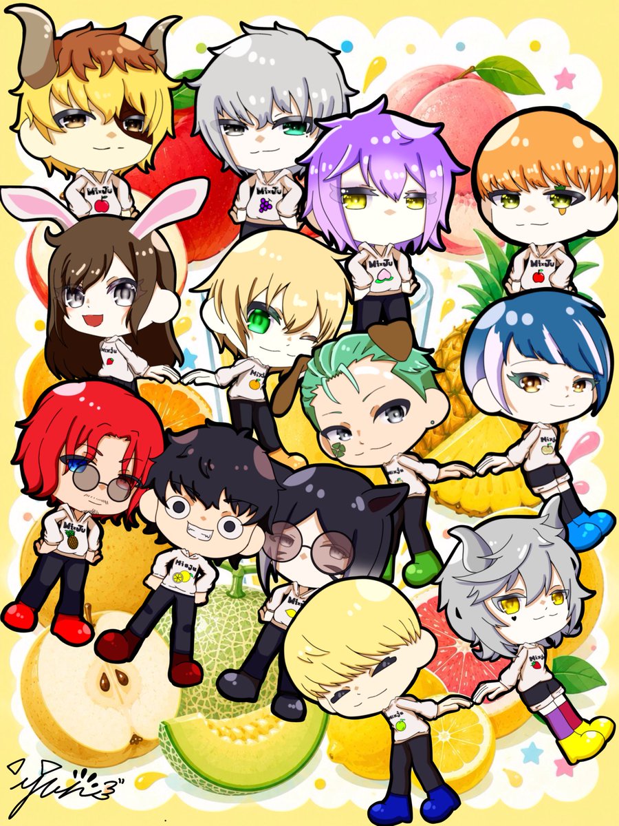 poshigemaru's tweet photo. 【全員集合！】
#みっじゅ チケ発から1週間！
毎週素敵なイラストを描いてくれたのは
ゆん（@ bakko0onmen ）さんでした！
みなさんと会場でお会いできるのを楽しみにしています🍎

チケットはこちらから！
https://t.co/fK4P8bH8zD https://t.co/qC5c2vT8Ms