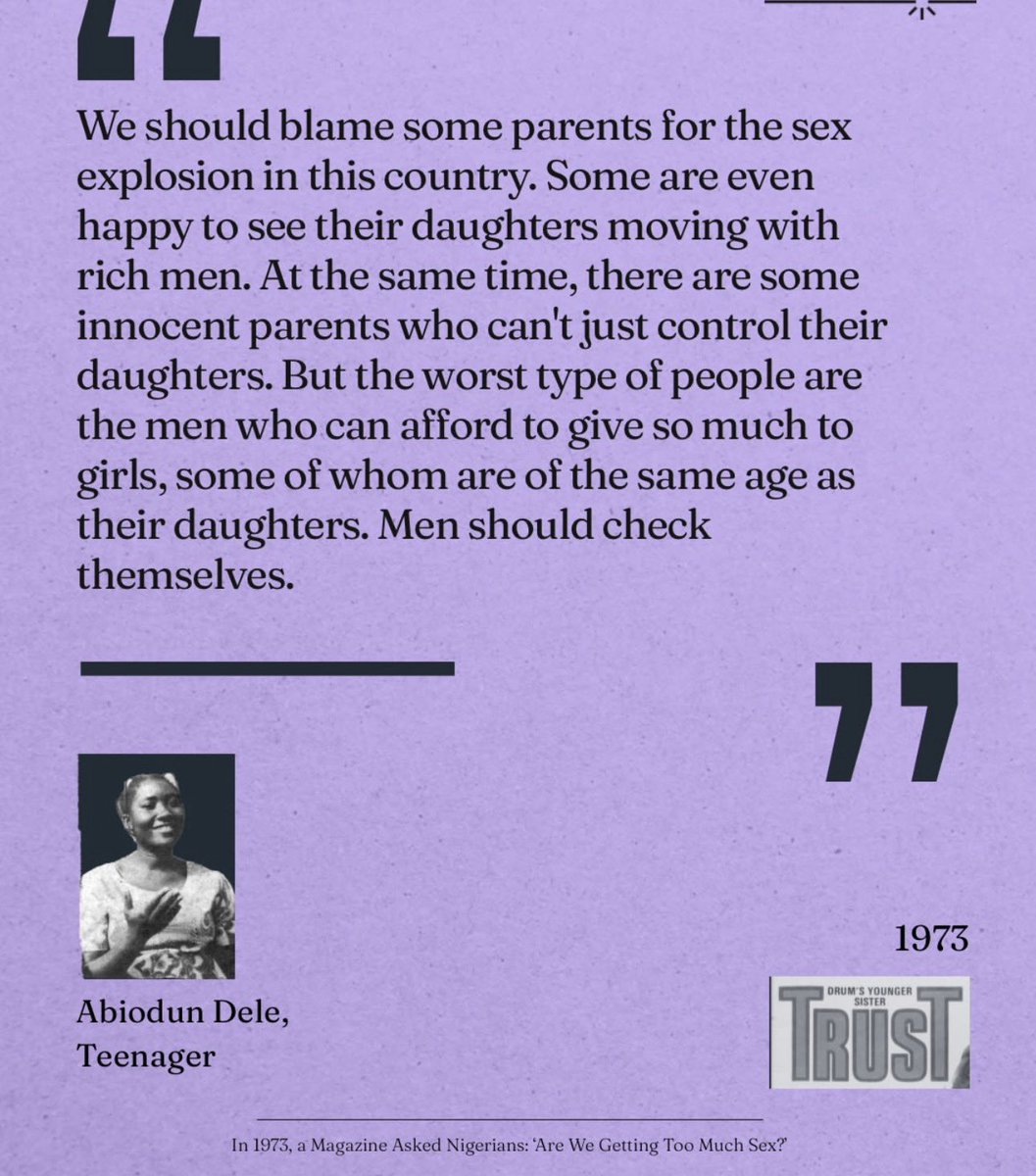 Emarged's tweet photo. In 1973, a Magazine Asked Nigerians: 'Are We Getting Too Much Sex?' https://t.co/scDXabGmtc