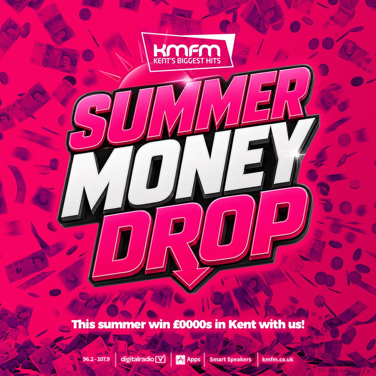kmfmofficial's tweet photo. 💸 £1,500 cash could be yours with kmfm’s Summer Money Drop!

All you need to do is answer this week’s question.

Listen to kmfm to find out what it is, get your answer in, and you could be our next winner! https://t.co/KHyPgKmOn4
