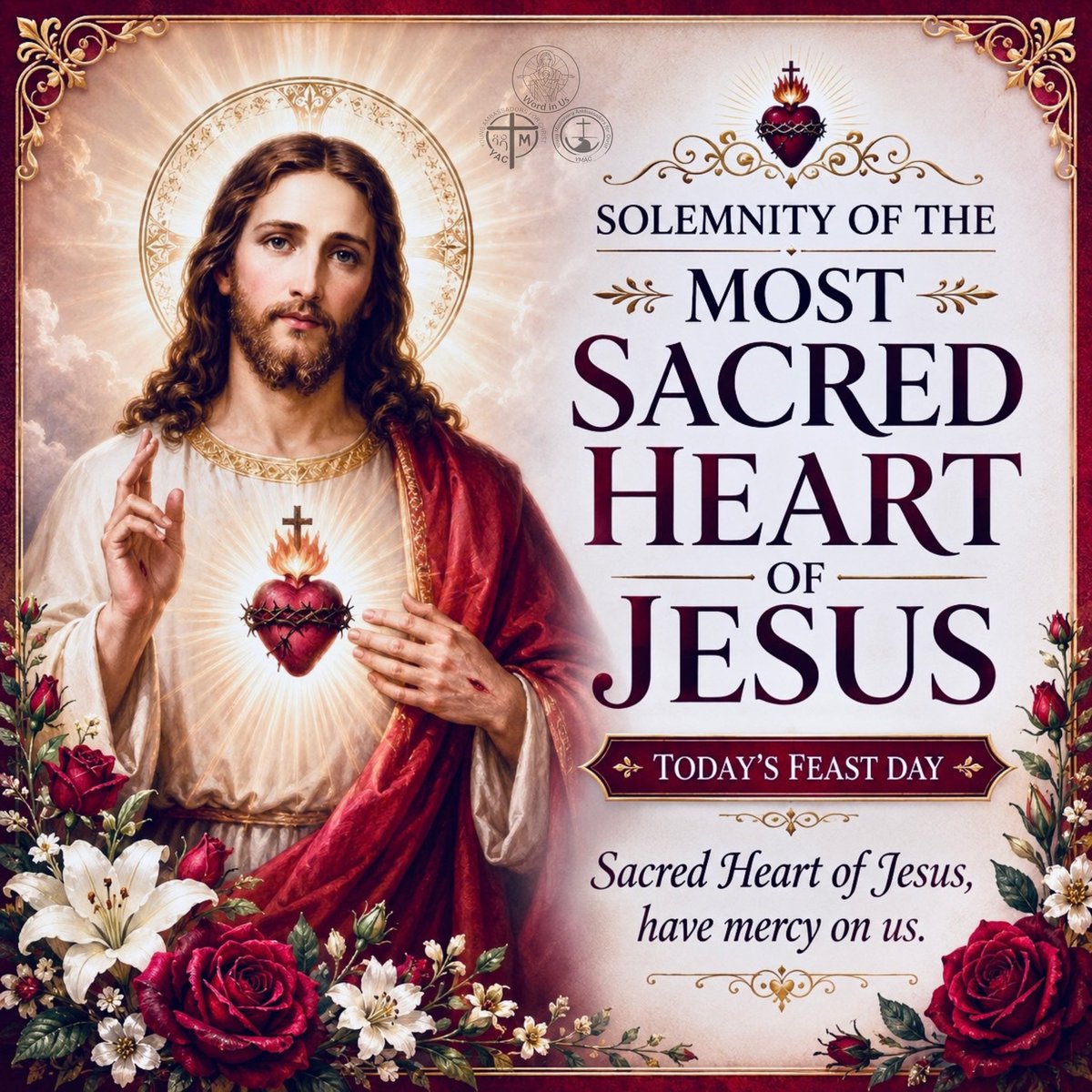 YACmomqpm's tweet photo. Solemnity of the Most Sacred Heart of Jesus

Most Sacred Heart of Jesus, have mercy on us.

*** 

#YAC #YMAC #WordInUs 
#PrayAlways #OnlineMissionary 
#PromotionToLOVEtheWORDofGOD 
#YACproductions #DigitalMissionary 
(text/pic: cttro) https://t.co/88F55Sna8y