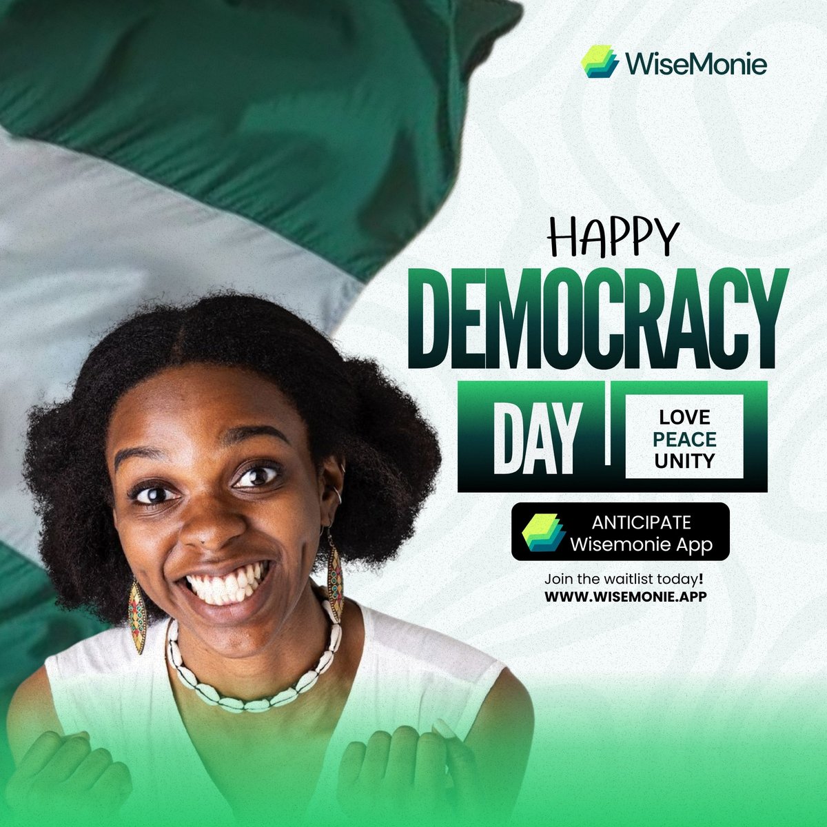 wisemonie_app's tweet photo. Happy Democracy Day, Nigeria 🇳🇬

Just as democracy gives us the freedom to choose our leaders, financial freedom begins with choosing how we manage our money.

Happy Democracy Day from all of us at Wisemonie 💸💚

#DemocracyDay #Nigeria #Wisemonie #FinancialFreedom #MoneyWisdom https://t.co/bGsoDoTJ33