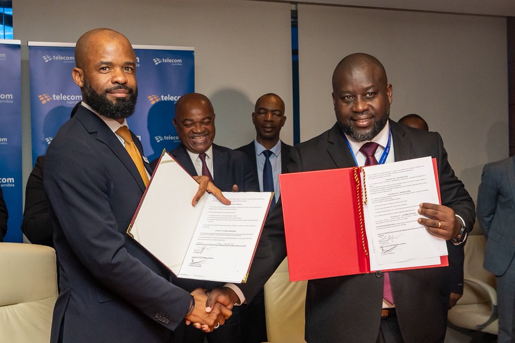 MICTNamibia's tweet photo. SIGNING | Telecom Namibia and Angola’s Gabinete de Gestão do Programa Espacial Nacional (GGPEN) have taken a significant step towards advancing regional digital connectivity following the signing of a Pilot Commercial Agreement for the utilisation of the Angosat-2 satellite platform during ANGOTIC 2026 in Luanda, Angola, on 11 June 2026. The agreement was signed by Telecom Namibia Chief Executive Officer, Dr Stanley Shanapinda, and GGPEN Director General, Dr Zolana João.

The agreement marks the transition from a successful proof-of-concept phase to a structured pilot aimed at evaluating the performance and commercial viability of Angosat-2 services. The partnership is expected to strengthen connectivity in remote and underserved areas, support key economic sectors, and enhance regional cooperation in the development of digital infrastructure across Southern Africa.