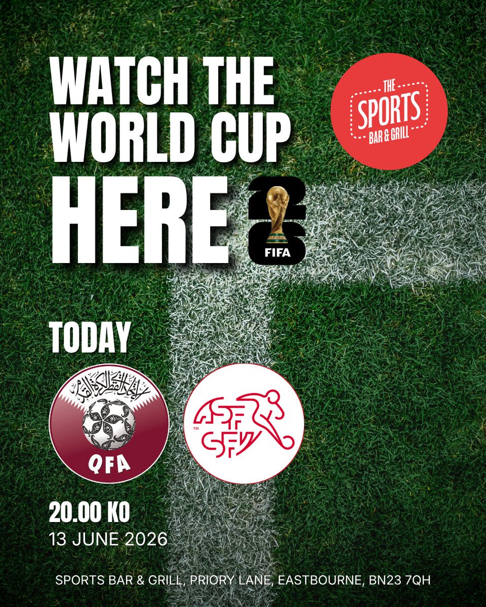 ebfc_official's tweet photo. 📺⚽️ Make the Sports Bar &amp; Grill YOUR HOME for the World Cup this summer!

Tonight we have Qatar vs Switzerland in Group B 🏆

Come and watch the action with us from 8pm 🍻 https://t.co/K5F7QXTuIu