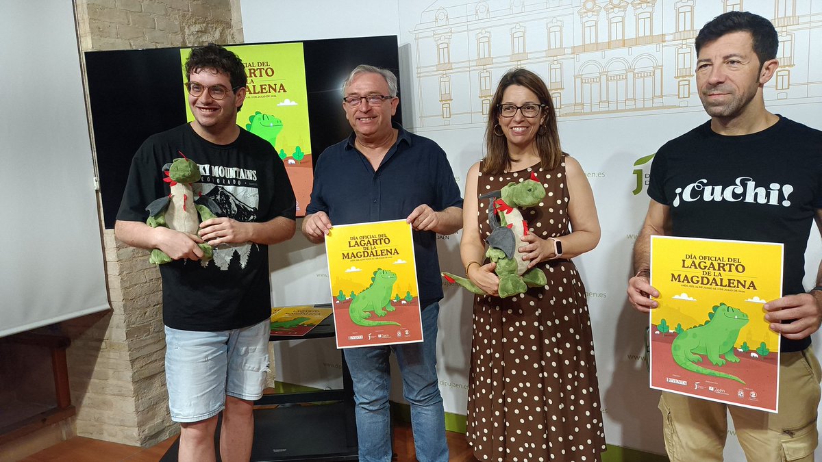 OndaCeroJaen's tweet photo. #AHORA La @dipujaen presenta una nueva edición del Día del Lagarto 🦎 que se celebrará el próximo viernes 26 de junio con una amplia programación #cultura #turismo https://t.co/uYtEsaHgeC