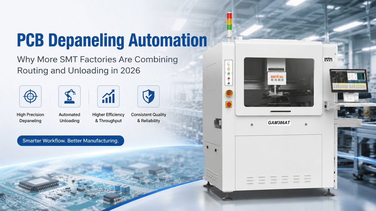 Seprays's tweet photo. PCB depaneling in 2026 is no longer just about cutting speed ⚙️
More SMT factories are combining:
✔ Routing
✔ Automatic unloading
✔ Material flow integration
Focus is shifting from machines → full workflow efficiency 🤖
#PCB #PCBA #SMT #Automation #SmartFactory https://t.co/mfg9c8A6EO