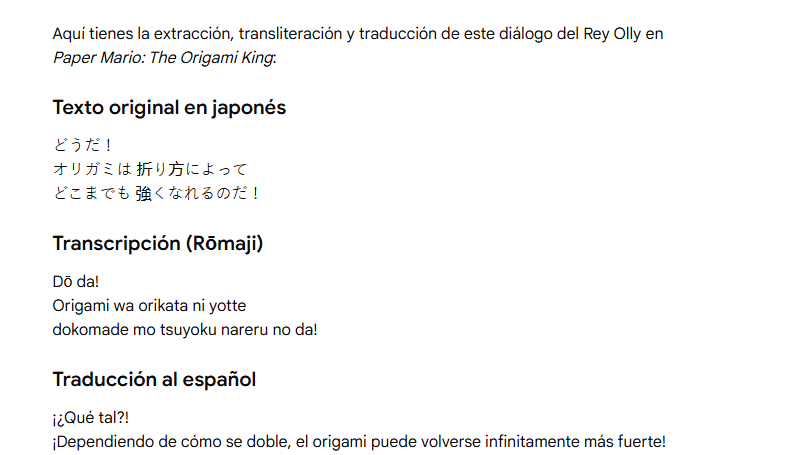 321Juan123's tweet photo. @RaventhePower @GeiseNathan @mariotwtconfess Literalmente en la version japonesa del juego menciona basicamente que el poder del origami es infinito ya que piensas que plegar la realidad es algo limitado o sea el rey olly es infiitamente mas fuerte que personaje nivel sistema solar https://t.co/rfimHOX5NM