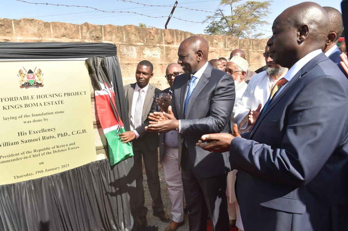 LewisMenya's tweet photo. Kenyans remember Rigathi Gachagua urging communities to support Affordable Housing developments in their regions. His current statements differ sharply from those earlier appeals. Affordable Housing program ZeroSlums #RigathiDoubleSpeak https://t.co/oy6kGRvAI4