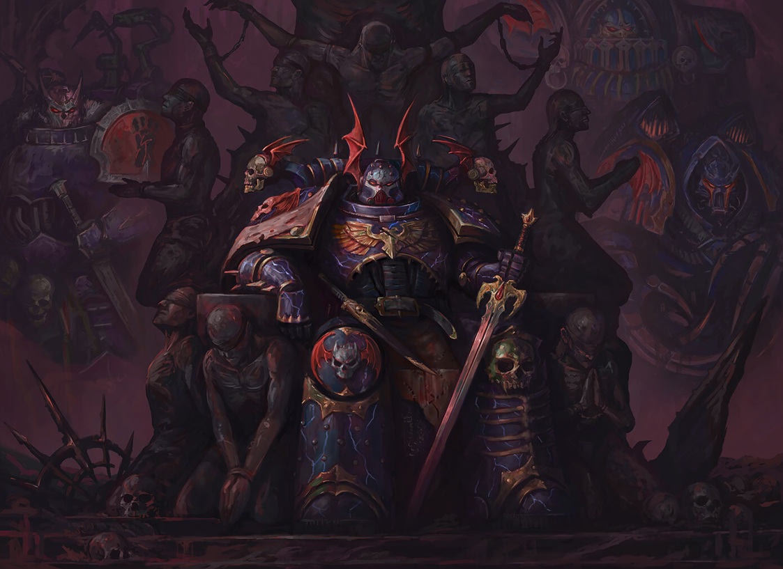 40kARTdotcom's tweet photo. Decimus, Prophet of the Night Lords Warhammer 40k Art by L J Koh https://t.co/PgjUAKGiJw