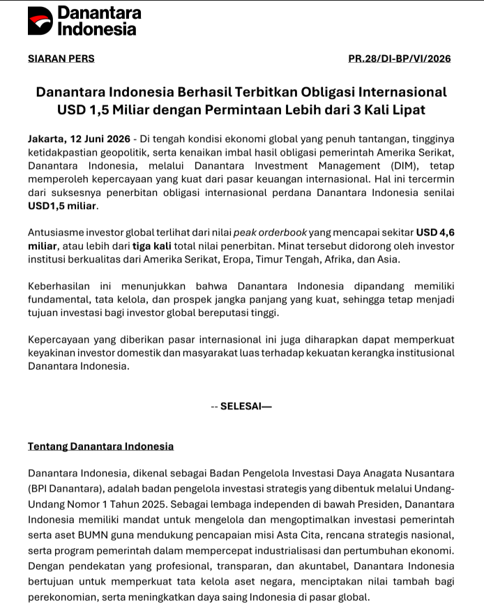 TheEconopost's tweet photo. Danantara Indonesia, payung seluruh BUMN, semakin agresif menarik utang global. https://t.co/vuHPG578Ql