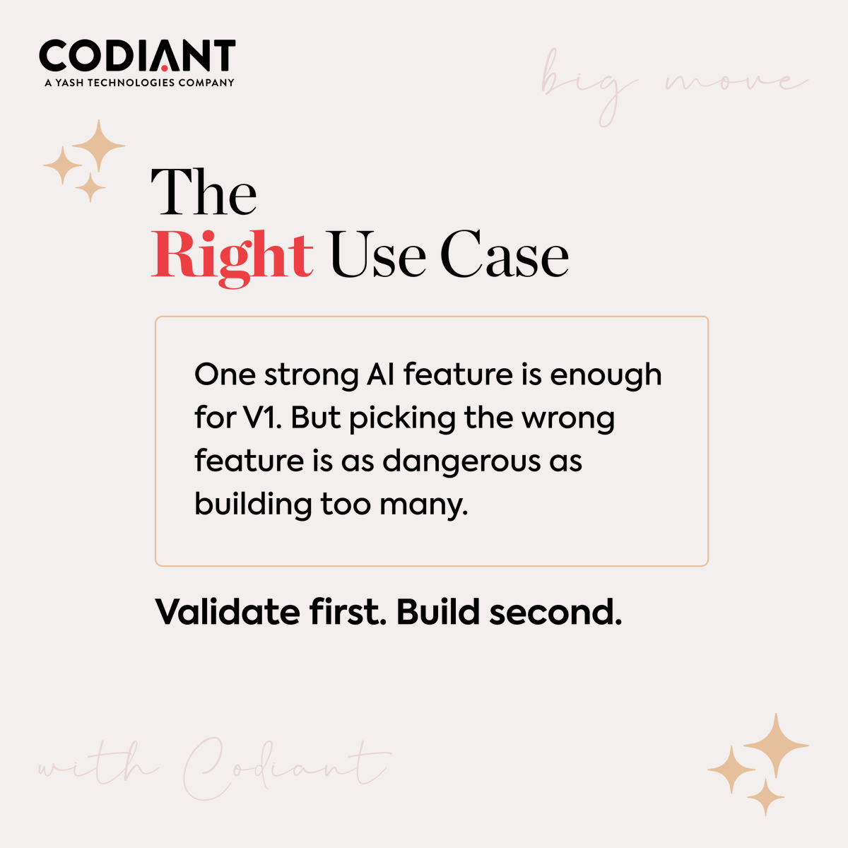 CODIANTSoftware's tweet photo. Most AI apps donโt fail because of the idea. They fail because the foundation is unclear.
Before you build, get clear on the problem, data, use case, user trust, and MVP roadmap.
Have an AI app idea? Build it right with Codiant.
๐ฉ info@codiant.com
#AIAppDevelopment #Codiant https://t.co/YHjDTcKh2N