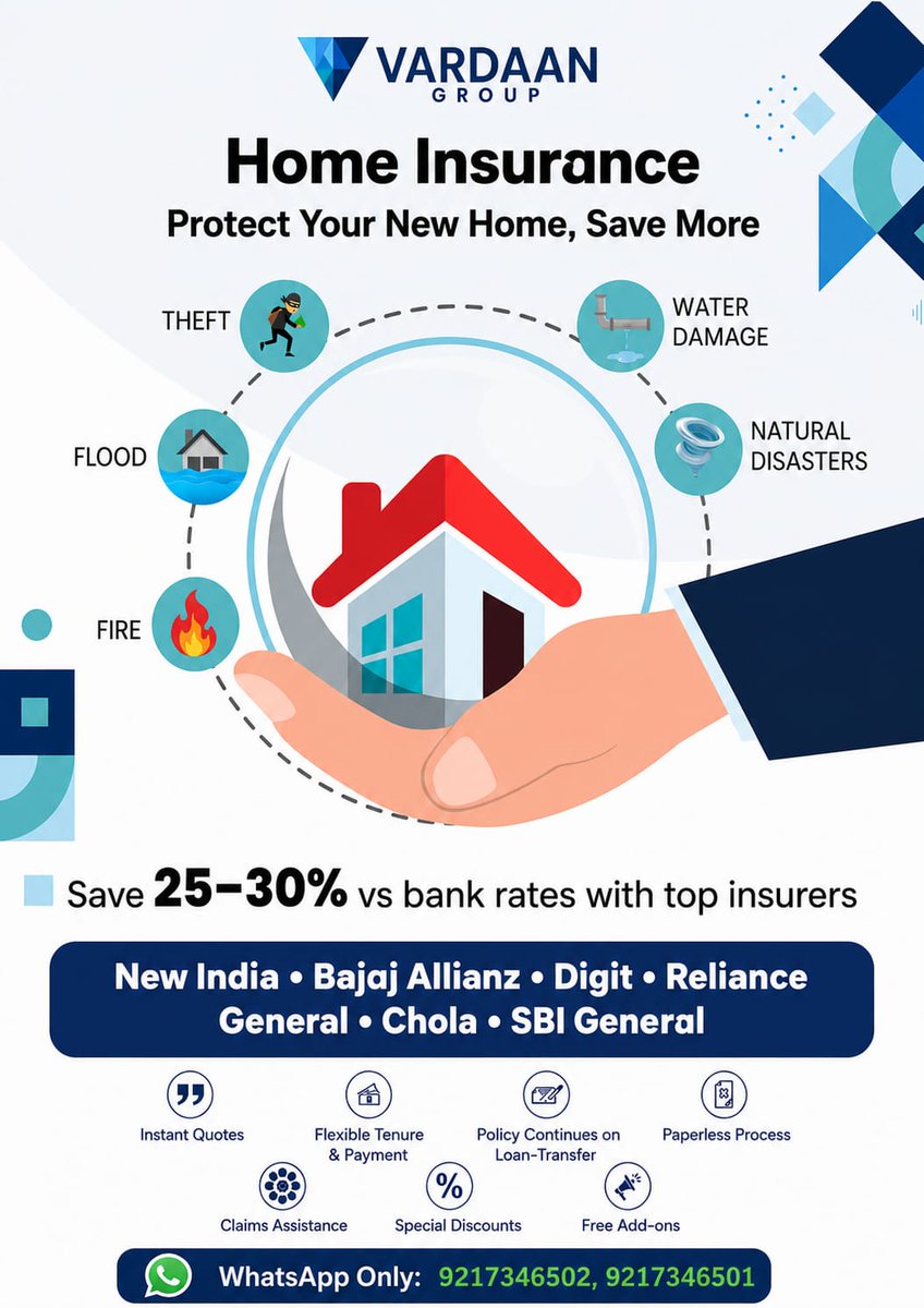 GroupVardaan's tweet photo. #homeinsurance  #theftinsurance #Generalinsurance  #fireinsurance #naturaldiaster #flood #waterdamage #vardaan https://t.co/9BiL6IWnXh